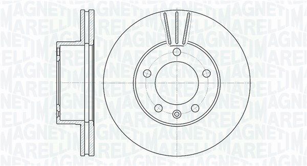 Stabdžių diskas MAGNETI MARELLI 361302040160