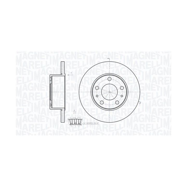 Stabdžių diskas MAGNETI MARELLI 361302040255
