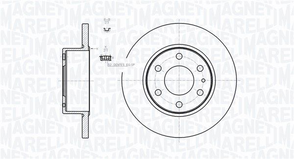 Stabdžių diskas MAGNETI MARELLI 361302040728