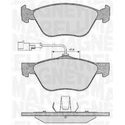 Stabdžių trinkelių rinkinys, diskinis stabdys MAGNETI MARELLI 363916060101