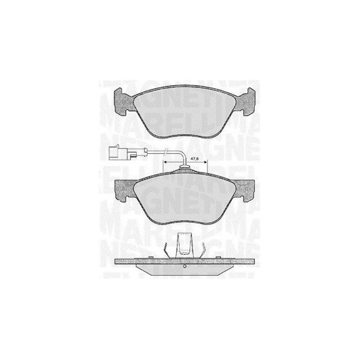 Stabdžių trinkelių rinkinys, diskinis stabdys MAGNETI MARELLI 363916060101
