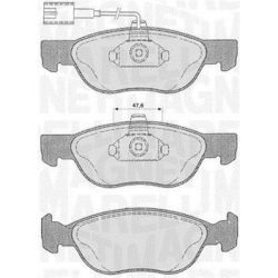 Stabdžių trinkelių rinkinys, diskinis stabdys MAGNETI MARELLI 363916060102