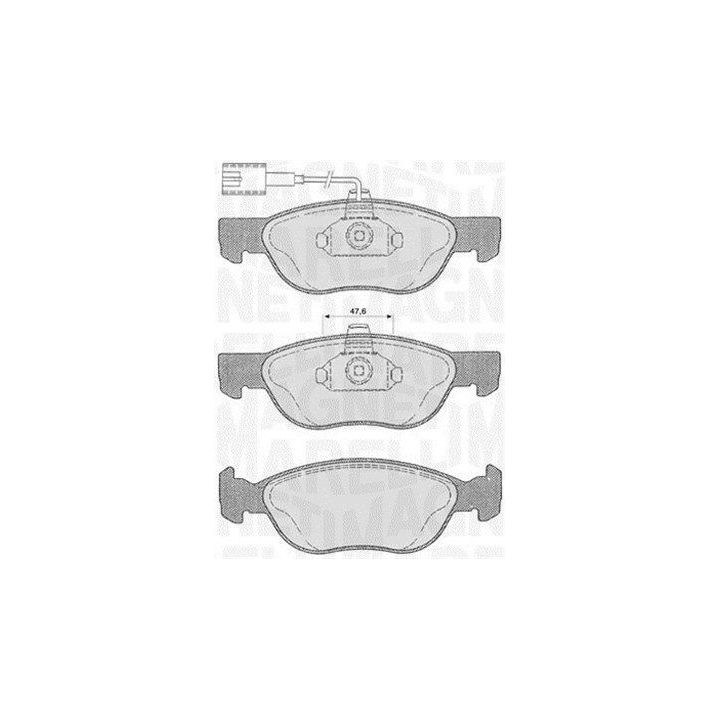 Stabdžių trinkelių rinkinys, diskinis stabdys MAGNETI MARELLI 363916060102