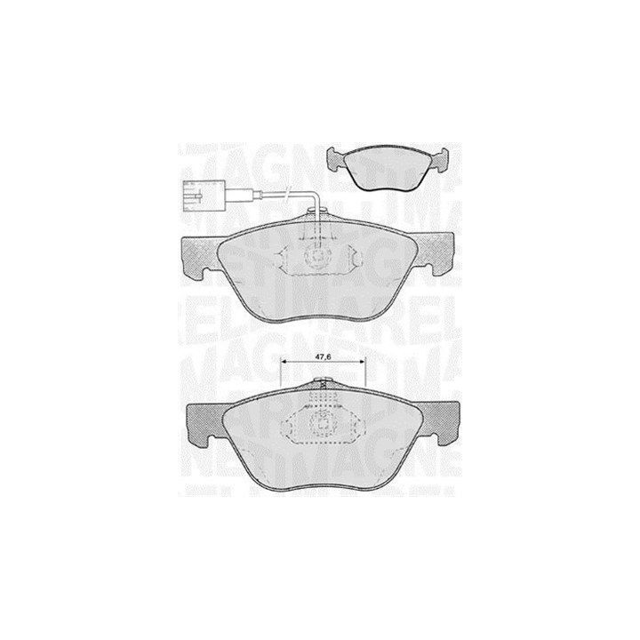 Stabdžių trinkelių rinkinys, diskinis stabdys MAGNETI MARELLI 363916060103