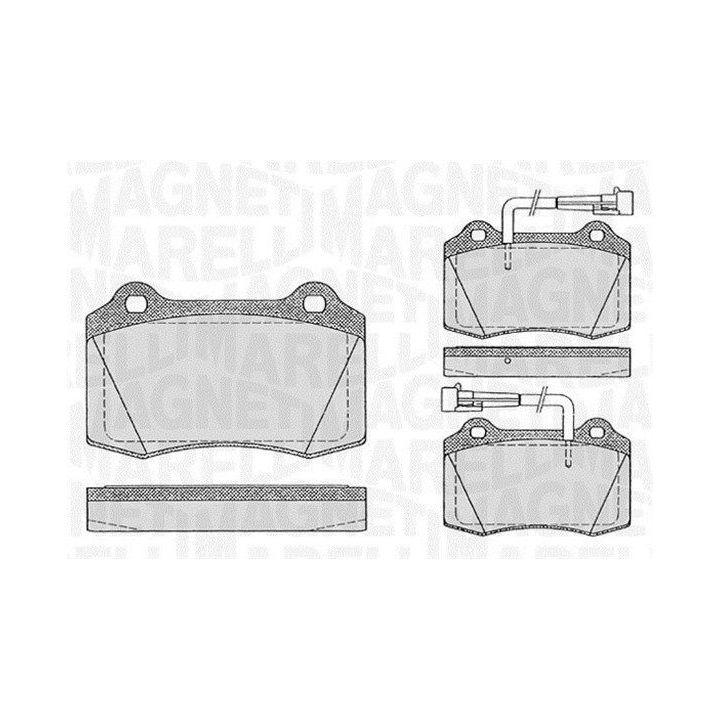 Stabdžių trinkelių rinkinys, diskinis stabdys MAGNETI MARELLI 363916060107