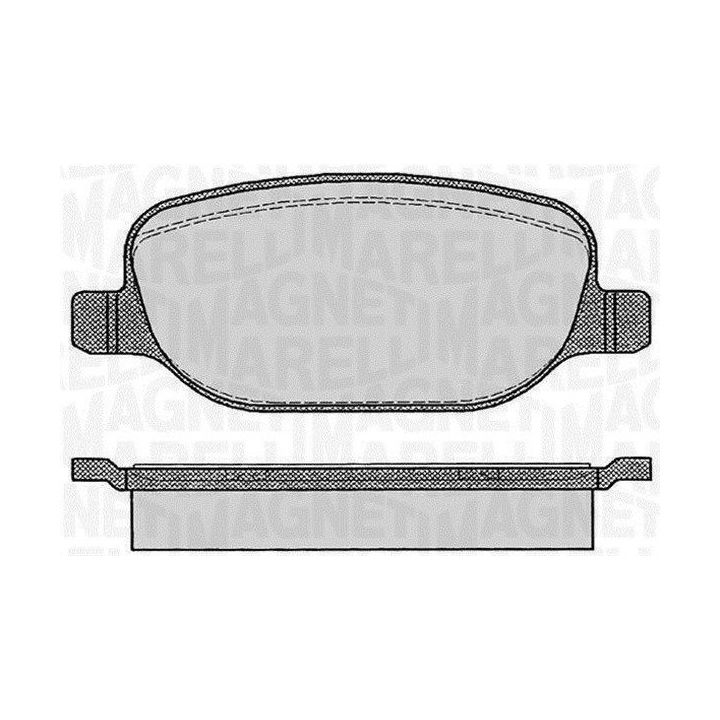 Stabdžių trinkelių rinkinys, diskinis stabdys MAGNETI MARELLI 363916060114