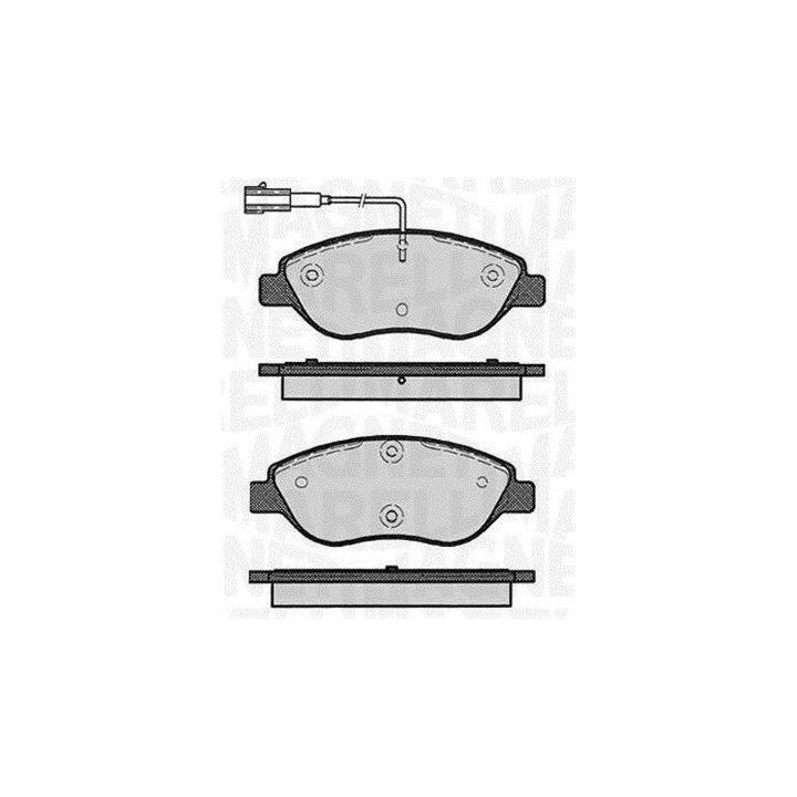 Stabdžių trinkelių rinkinys, diskinis stabdys MAGNETI MARELLI 363916060124