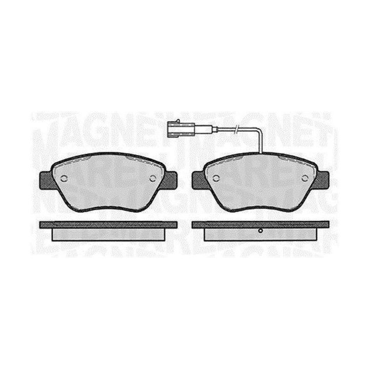 Stabdžių trinkelių rinkinys, diskinis stabdys MAGNETI MARELLI 363916060126