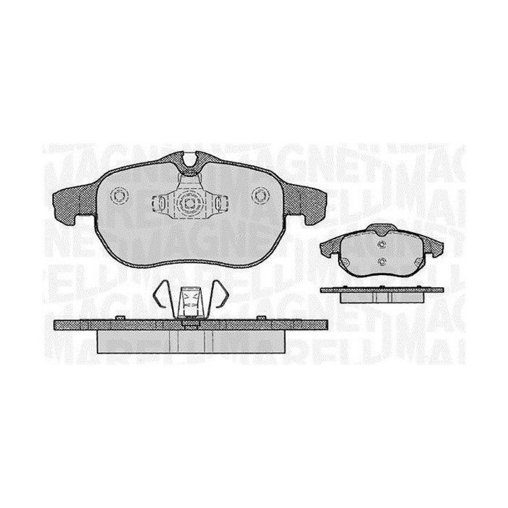 Stabdžių trinkelių rinkinys, diskinis stabdys MAGNETI MARELLI 363916060162