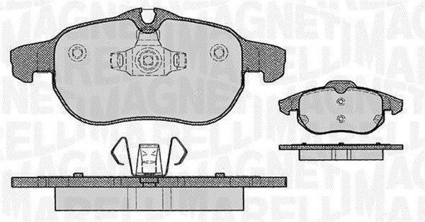 Stabdžių trinkelių rinkinys, diskinis stabdys MAGNETI MARELLI 363916060162