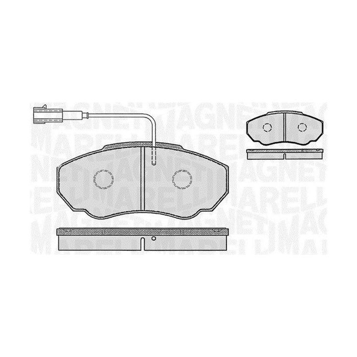 Stabdžių trinkelių rinkinys, diskinis stabdys MAGNETI MARELLI 363916060186
