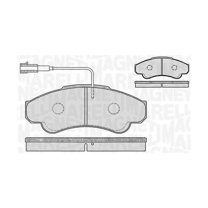 Stabdžių trinkelių rinkinys, diskinis stabdys MAGNETI MARELLI 363916060187