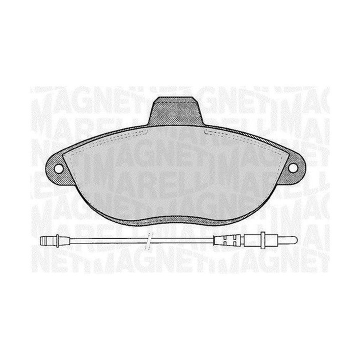Stabdžių trinkelių rinkinys, diskinis stabdys MAGNETI MARELLI 363916060192