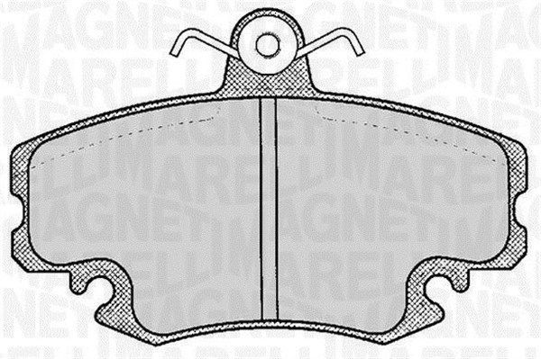 Stabdžių trinkelių rinkinys, diskinis stabdys MAGNETI MARELLI 363916060204
