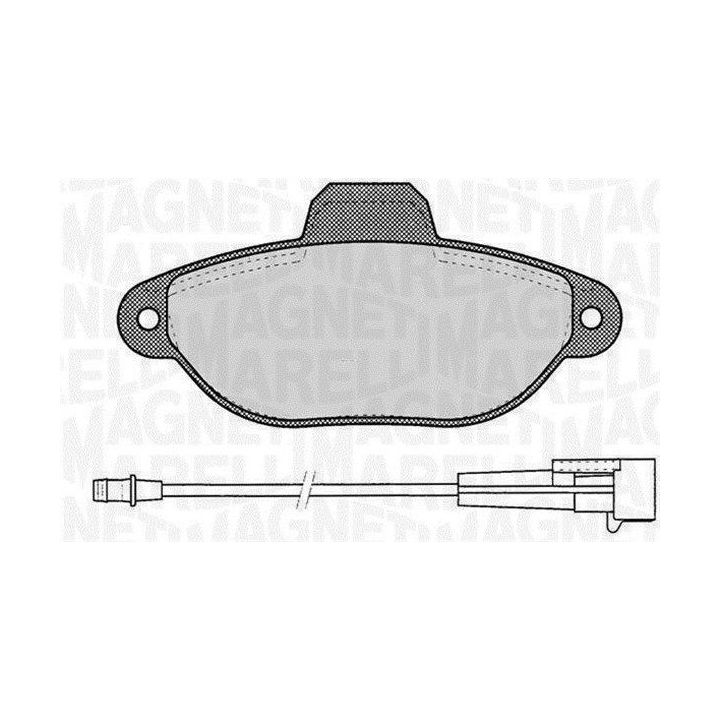 Stabdžių trinkelių rinkinys, diskinis stabdys MAGNETI MARELLI 363916060217