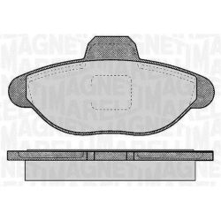 Stabdžių trinkelių rinkinys, diskinis stabdys MAGNETI MARELLI 363916060223