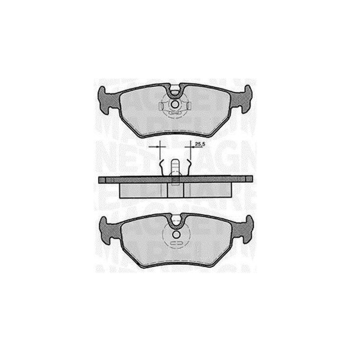 Stabdžių trinkelių rinkinys, diskinis stabdys MAGNETI MARELLI 363916060242