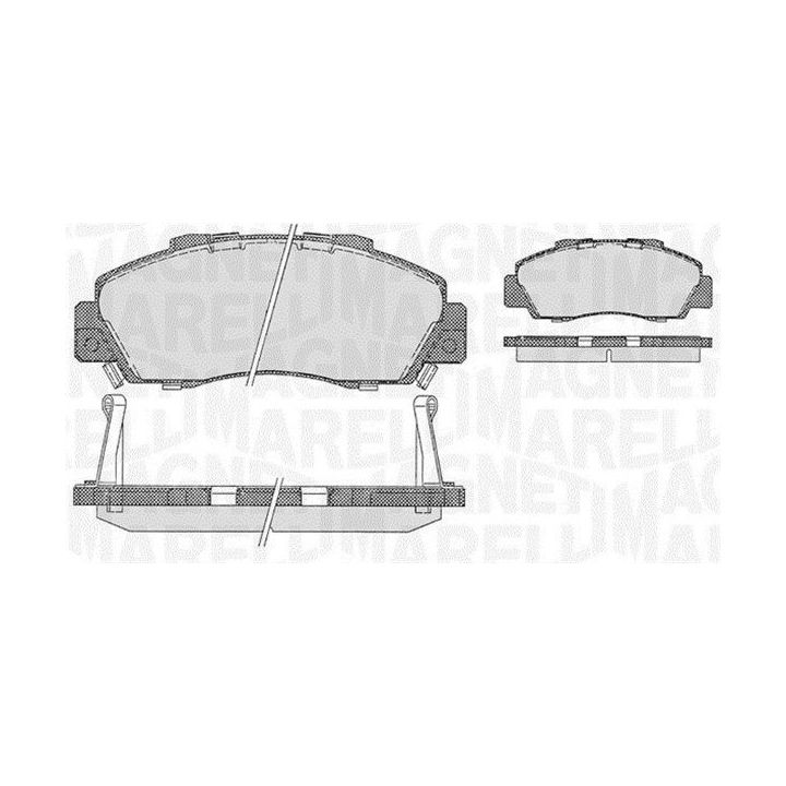 Stabdžių trinkelių rinkinys, diskinis stabdys MAGNETI MARELLI 363916060274