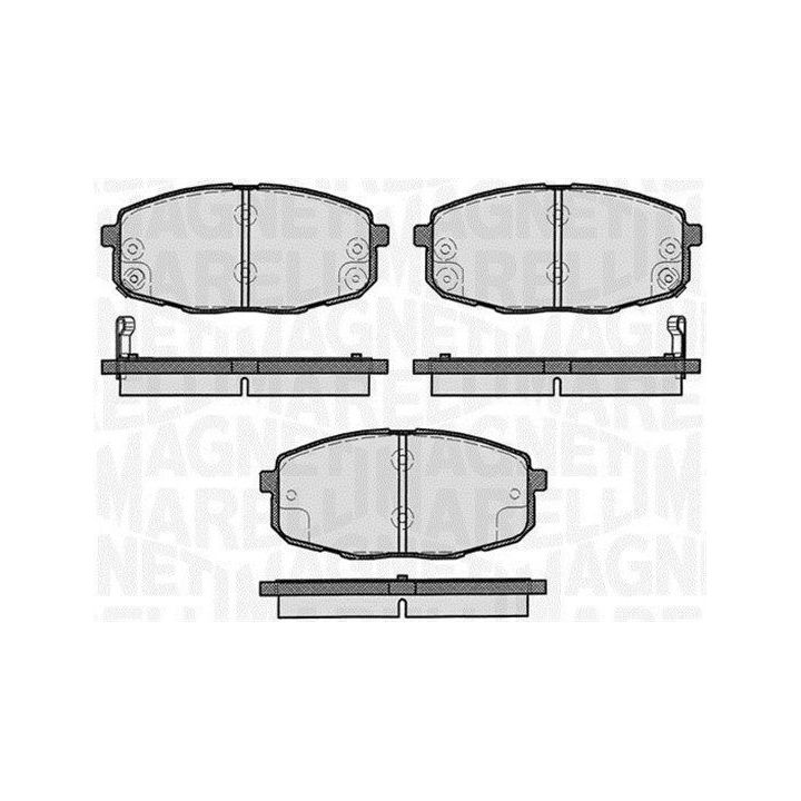 Stabdžių trinkelių rinkinys, diskinis stabdys MAGNETI MARELLI 363916060281