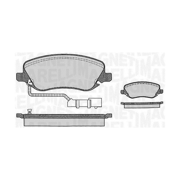 Stabdžių trinkelių rinkinys, diskinis stabdys MAGNETI MARELLI 363916060289