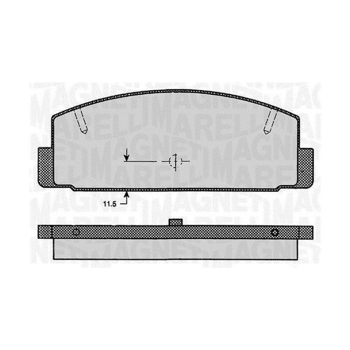 Stabdžių trinkelių rinkinys, diskinis stabdys MAGNETI MARELLI 363916060294