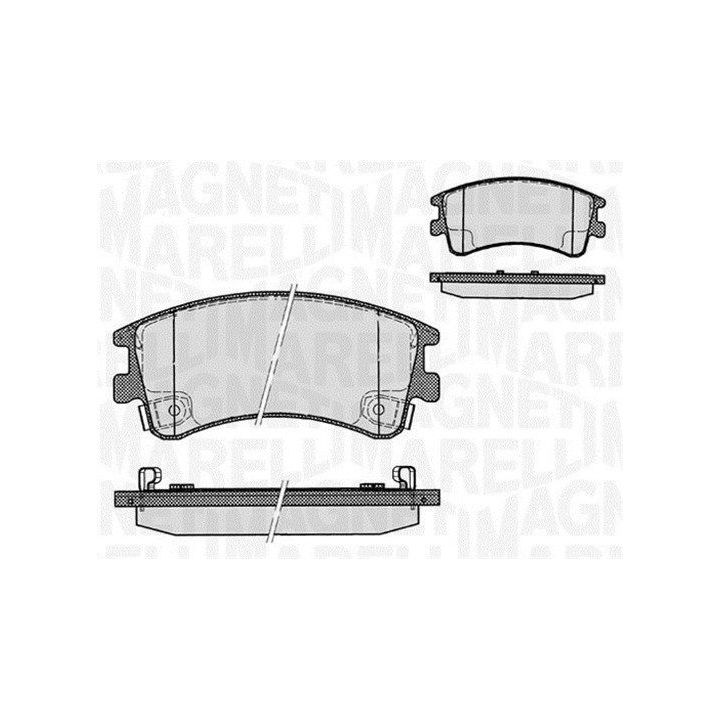 Stabdžių trinkelių rinkinys, diskinis stabdys MAGNETI MARELLI 363916060295