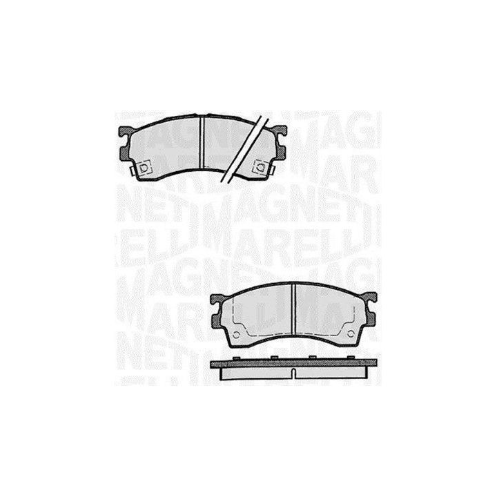 Stabdžių trinkelių rinkinys, diskinis stabdys MAGNETI MARELLI 363916060296
