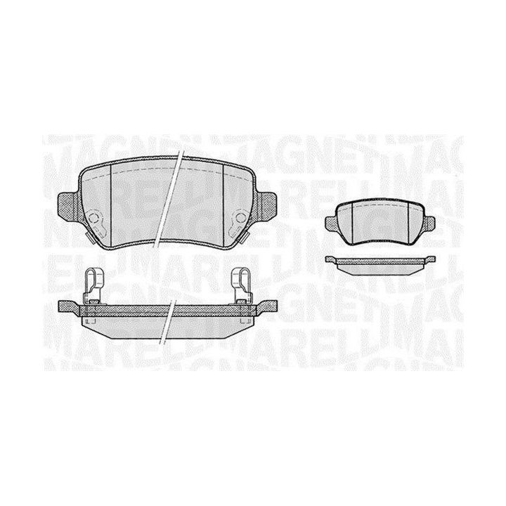 Stabdžių trinkelių rinkinys, diskinis stabdys MAGNETI MARELLI 363916060356