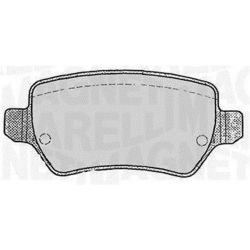 Stabdžių trinkelių rinkinys, diskinis stabdys MAGNETI MARELLI 363916060358