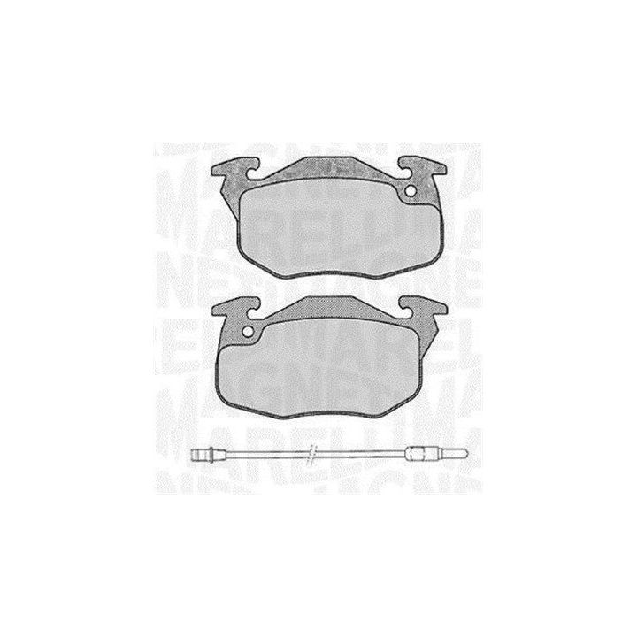 Stabdžių trinkelių rinkinys, diskinis stabdys MAGNETI MARELLI 363916060372