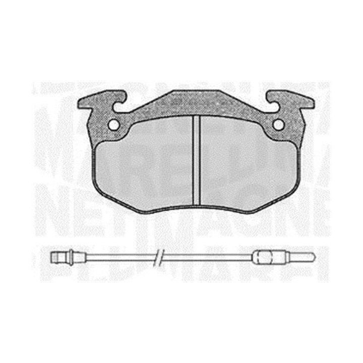 Stabdžių trinkelių rinkinys, diskinis stabdys MAGNETI MARELLI 363916060378