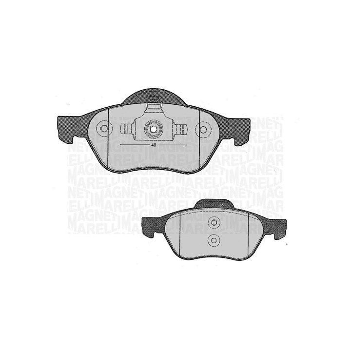 Stabdžių trinkelių rinkinys, diskinis stabdys MAGNETI MARELLI 363916060381