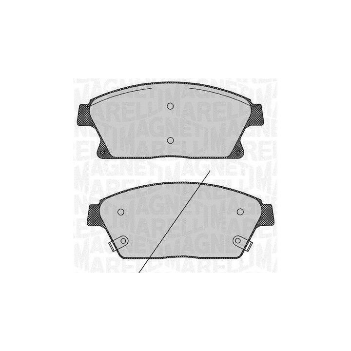 Stabdžių trinkelių rinkinys, diskinis stabdys MAGNETI MARELLI 363916060424