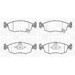 Stabdžių trinkelių rinkinys, diskinis stabdys MAGNETI MARELLI 363916060428