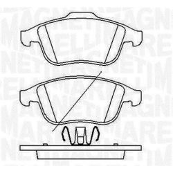 Stabdžių trinkelių rinkinys, diskinis stabdys MAGNETI MARELLI 363916060429