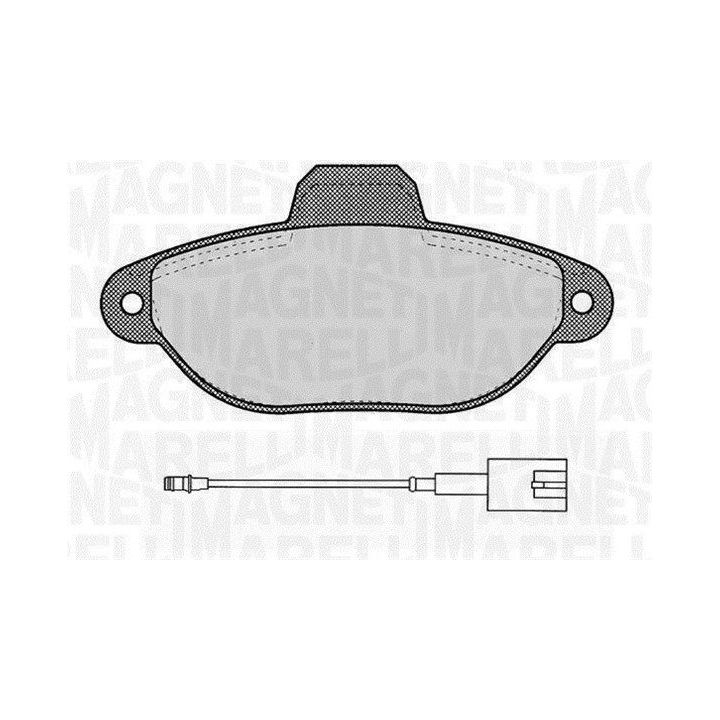 Stabdžių trinkelių rinkinys, diskinis stabdys MAGNETI MARELLI 363916060454