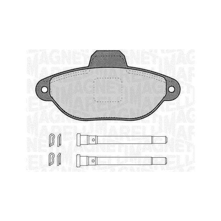 Stabdžių trinkelių rinkinys, diskinis stabdys MAGNETI MARELLI 363916060456