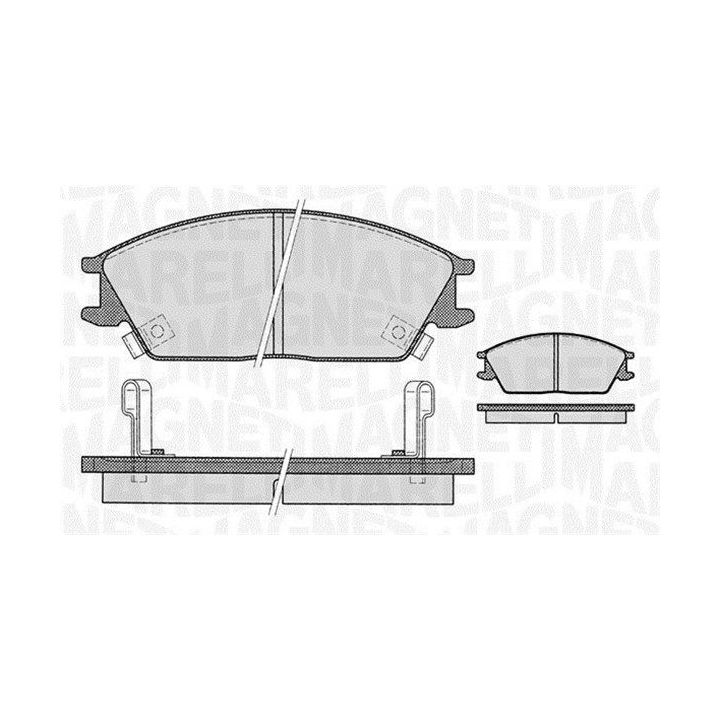 Stabdžių trinkelių rinkinys, diskinis stabdys MAGNETI MARELLI 363916060459