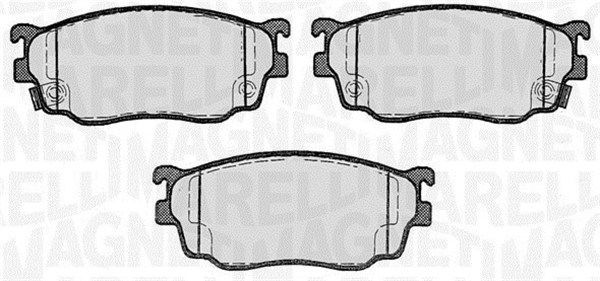 Stabdžių trinkelių rinkinys, diskinis stabdys MAGNETI MARELLI 363916060466