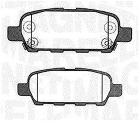 Stabdžių trinkelių rinkinys, diskinis stabdys MAGNETI MARELLI 363916060473