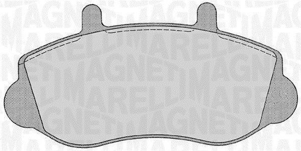 Stabdžių trinkelių rinkinys, diskinis stabdys MAGNETI MARELLI 363916060544