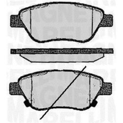 Stabdžių trinkelių rinkinys, diskinis stabdys MAGNETI MARELLI 363916060559