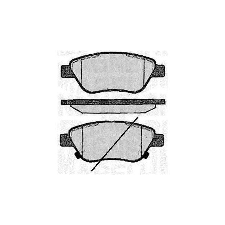 Stabdžių trinkelių rinkinys, diskinis stabdys MAGNETI MARELLI 363916060559