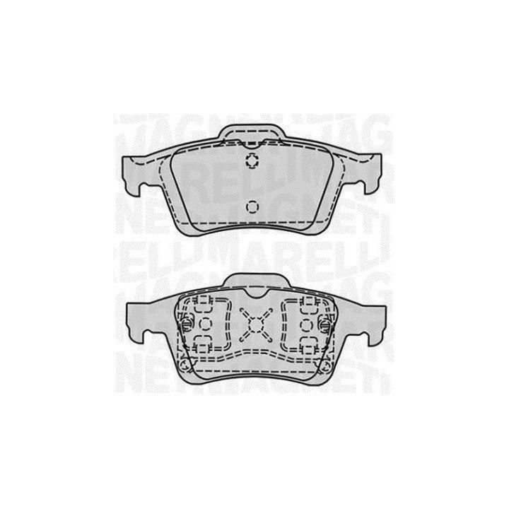 Stabdžių trinkelių rinkinys, diskinis stabdys MAGNETI MARELLI 363916060569