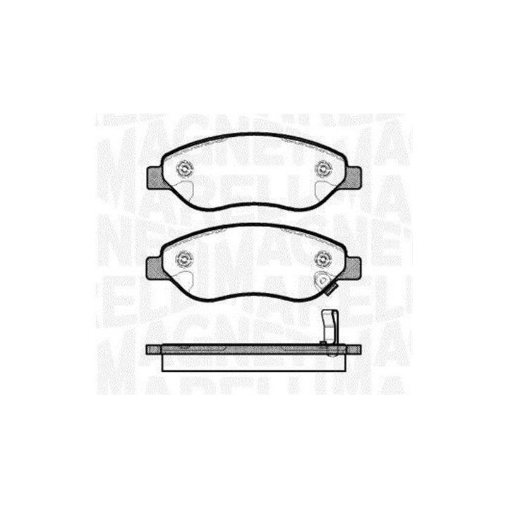 Stabdžių trinkelių rinkinys, diskinis stabdys MAGNETI MARELLI 363916060618