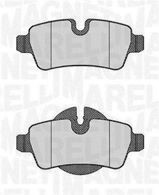 Stabdžių trinkelių rinkinys, diskinis stabdys MAGNETI MARELLI 363916060626