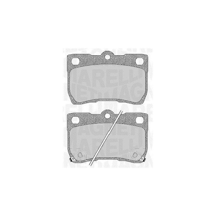 Stabdžių trinkelių rinkinys, diskinis stabdys MAGNETI MARELLI 363916060638