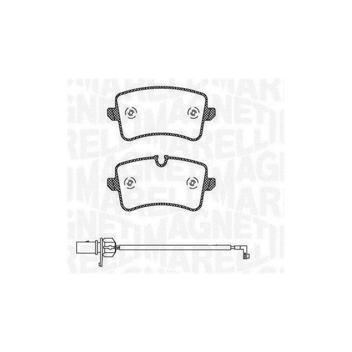 Stabdžių trinkelių rinkinys, diskinis stabdys MAGNETI MARELLI 363916060676