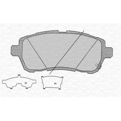 Stabdžių trinkelių rinkinys, diskinis stabdys MAGNETI MARELLI 363916060684