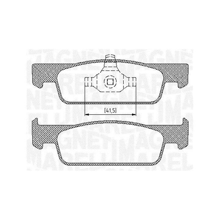 Stabdžių trinkelių rinkinys, diskinis stabdys MAGNETI MARELLI 363916060717